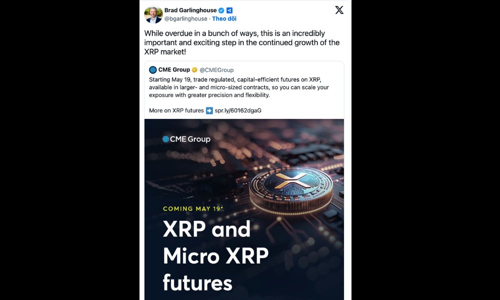 CME to Launch XRP Futures on May 19
