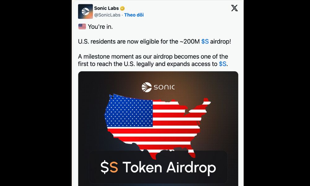 Sonic Labs Announces $82M Airdrop Campaign
